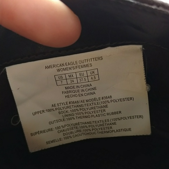 American Eagle Dark Bown Booties w/ Braided Back - Picture 5 of 8